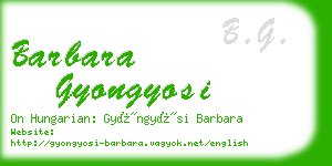 barbara gyongyosi business card